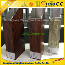 Wooden Grain Aluminium Frame Profile for Window and Door Decoration